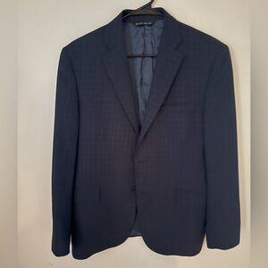 Saks Fifth Avenue Ermenegildo Zegna Slim Fit Blazer 40R Suit Jacket Navy
